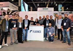 A very large Fluence team ready for another busy day. At their booth, the company hosted product demonstrations of their lighting technologies. On Wednesday, Casey Rivero, a former commercial cultivator and cannabis solutions architect at Fluence, led an educational session on increasing profit margins.